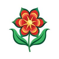 Beautiful Flower Minimalist Floral Illustration vector