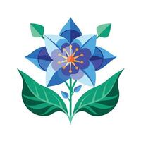 Beautiful Flower Minimalist Floral Illustration vector
