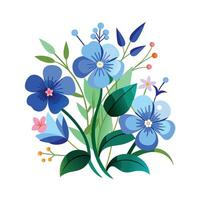 Beautiful Flower Minimalist Floral Illustration vector