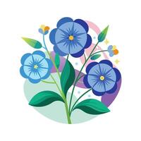 Beautiful Flower Minimalist Floral Illustration vector