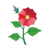 Beautiful Flower Minimalist Floral Illustration vector
