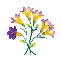 Beautiful Flower Minimalist Floral Illustration vector