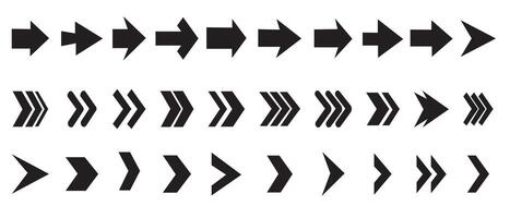 Set of arrow . Arrow icon bundle, Arrow silhouette, symbol. vector