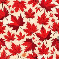 Red Maple Leaves Pattern vector
