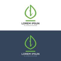 Gradient rounded leaf logo abstract business vector