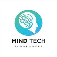 Artificial Intelligence modern Logo Design vector