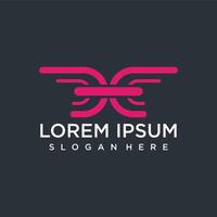 Wings Logo abstract, Flying Airlines simple logo design vector