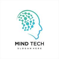 Artificial Intelligence modern Logo Design vector