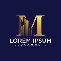 initial monogram logo for real estate with home shape creative design vector