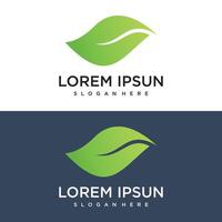 Gradient rounded leaf logo abstract business vector
