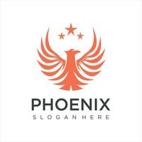 Phoenix Fire Bird Logo Design Concept abstract Logo design template vector