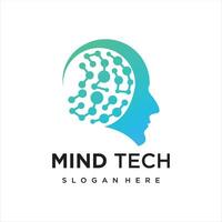 Artificial Intelligence modern Logo Design vector