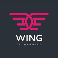 Wings Logo abstract, Flying Airlines simple logo design vector