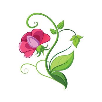 Beautiful Flower Minimalist Floral Illustration vector