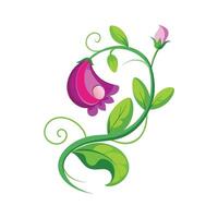 Beautiful Flower Minimalist Floral Illustration vector