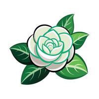 Beautiful Flower Minimalist Floral Illustration vector