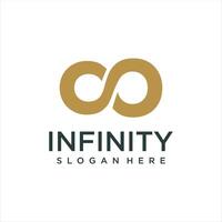 Endless infinity loop with unique art style symbol, conceptual special logo template vector
