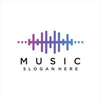 music player element. logo template electronic music, equalizer, store, dj, nightclub and others vector
