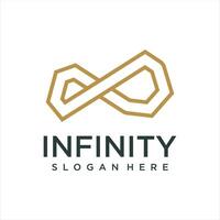 Endless infinity loop with unique art style symbol, conceptual special logo template vector