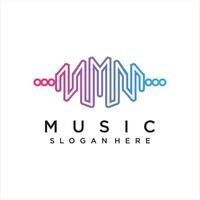 music player element. logo template electronic music, equalizer, store, dj, nightclub and others vector