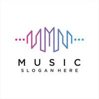 music player element. logo template electronic music, equalizer, store, dj, nightclub and others vector