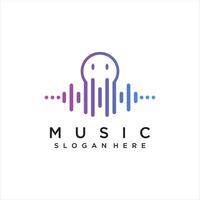 music player element. logo template electronic music, equalizer, store, dj, nightclub and others vector