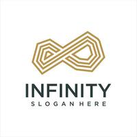 Endless infinity loop with unique art style symbol, conceptual special logo template vector
