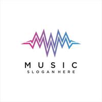 music player element. logo template electronic music, equalizer, store, dj, nightclub and others vector