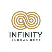 Endless infinity loop with unique art style symbol, conceptual special logo template vector