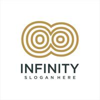 Endless infinity loop with unique art style symbol, conceptual special logo template vector