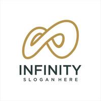 Endless infinity loop with unique art style symbol, conceptual special logo template vector