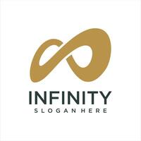 Endless infinity loop with unique art style symbol, conceptual special logo template vector