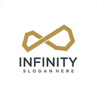Endless infinity loop with unique art style symbol, conceptual special logo template vector