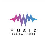 music player element. logo template electronic music, equalizer, store, dj, nightclub and others vector