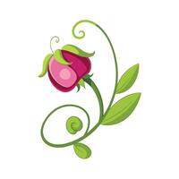 Beautiful Flower Minimalist Floral Illustration vector