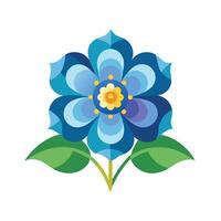 Beautiful Flower Minimalist Floral Illustration vector