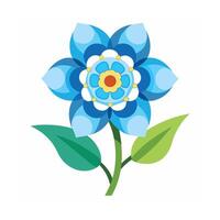Beautiful Flower Minimalist Floral Illustration vector