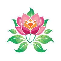 Beautiful Flower Minimalist Floral Illustration vector