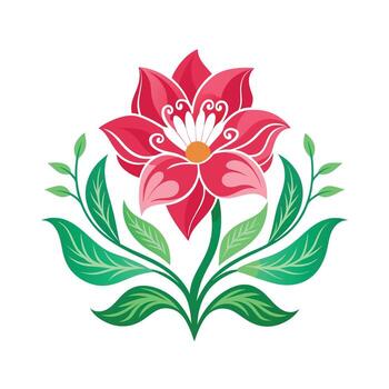 Beautiful Flower Minimalist Floral Illustration vector