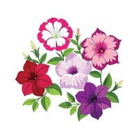 Beautiful Flower Minimalist Floral Illustration vector