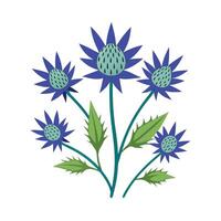 Beautiful Flower Minimalist Floral Illustration vector
