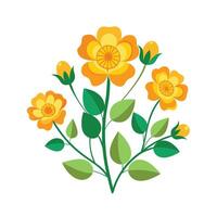 Beautiful Flower Minimalist Floral Illustration vector