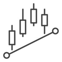 Candlestick charts formation linear icon or symbol vector