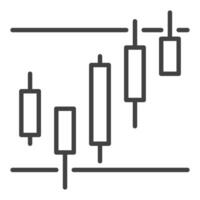 Cryptocurrency Candlestick Charts Technical Analysis icon or symbol in outline style vector