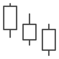 Candlesticks outline icon or design element vector