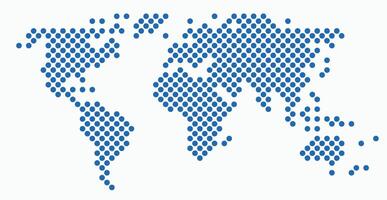 Circle shape world map on white background. vector