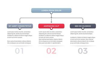 Flowchart with 3 Elements vector