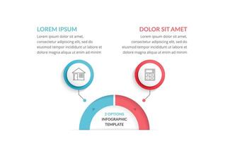 Two Options - Infographic Template vector