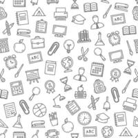 Seamless Pattern with School Icons vector
