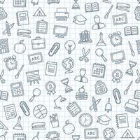 Seamless Pattern with School Icons vector